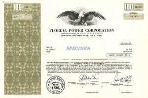 Florida Power Corporation - Specimen Stock Certificate